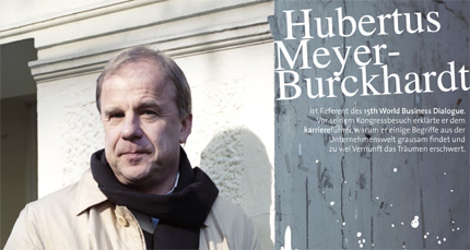 Foto: Gerald von Foris; Interview mit Hubertus Meyer-Burckhardt als PDF ansehen