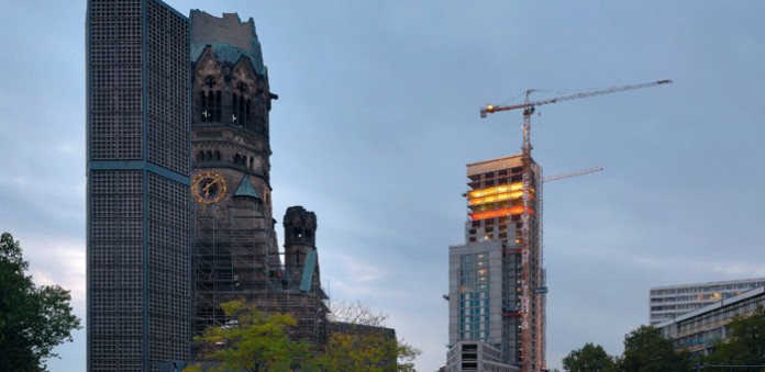 Zoofenster, Berlin: Alpine baut das 32-geschossige Hochhaus mit vier Untergeschossen zu einem 5-Sterne-Hotel schlüsselfertig aus. Foto: Alpine