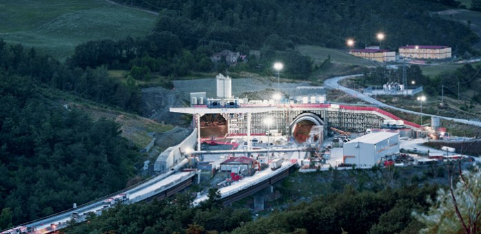 Baustelle des Sparvo-Straßentunnels; Foto: www.herrenknecht.com