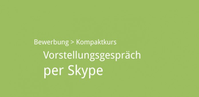 Vorstellungsgespräch per Skype. Bild: karriereführer