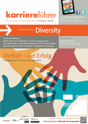 Cover karriereführer hochschulen 1.2015 Sonderthema Diversity/Vielfalt