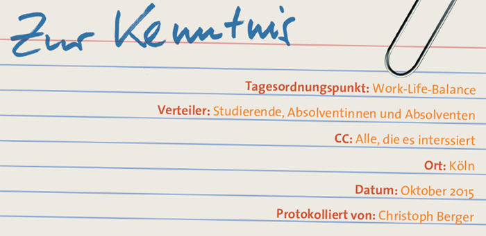 Zur Kenntnis: Work-Life-Balance