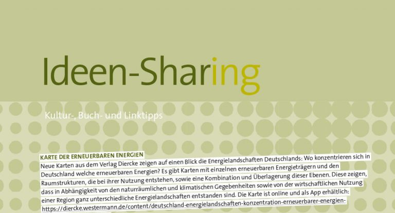 Ideen-Sharing Kultur-, Buch- und Linktipps