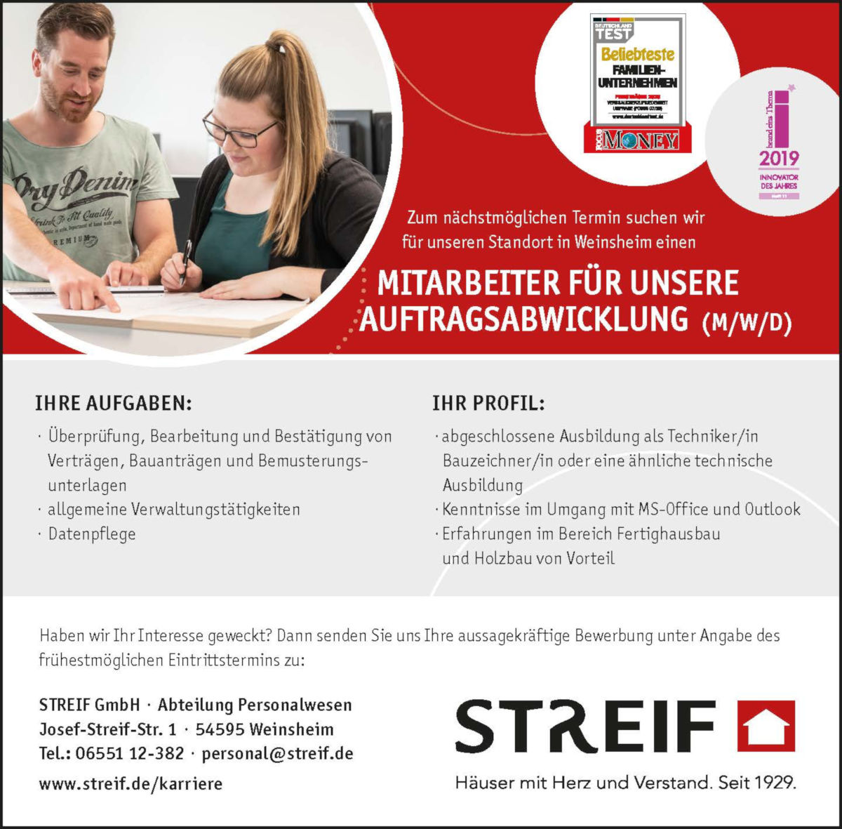 Streif Weinsheim Mitarbeiter Auftragsabwicklung