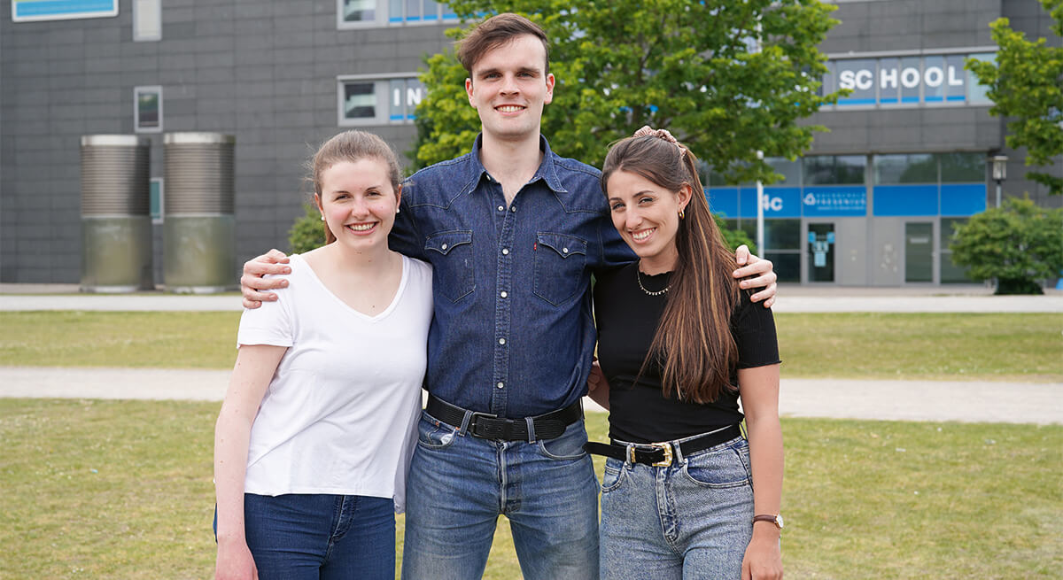 Lisa Bartkowiak, Marlon Welsch, Mira Dickel, Foto: Hochschule Fresenius