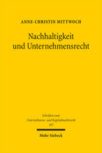 Cover Nachhaltigkeit und Unternehmensrecht