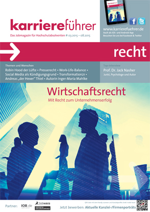 Cover karriereführer recht 1.2015 Cover karriereführer recht 1.2015
