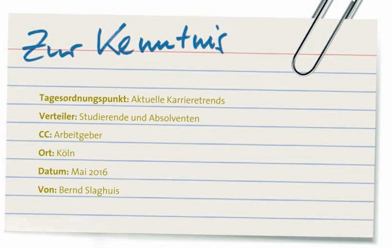 Zur Kenntnis: Karriere Trend