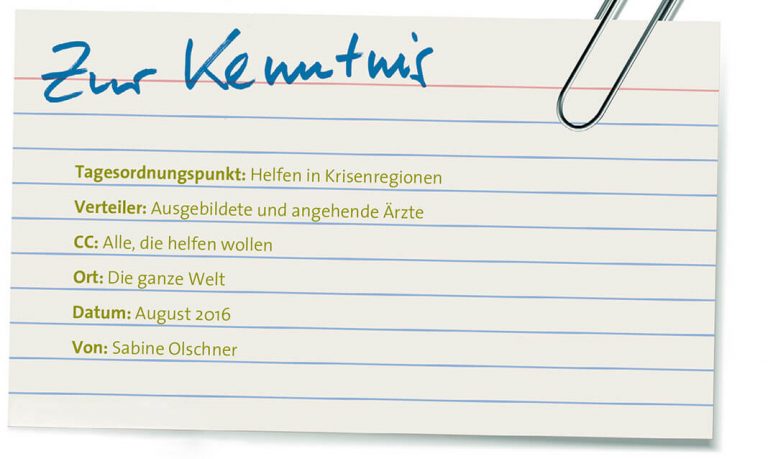 Arbeiten für Ärzte ohne Grenzen