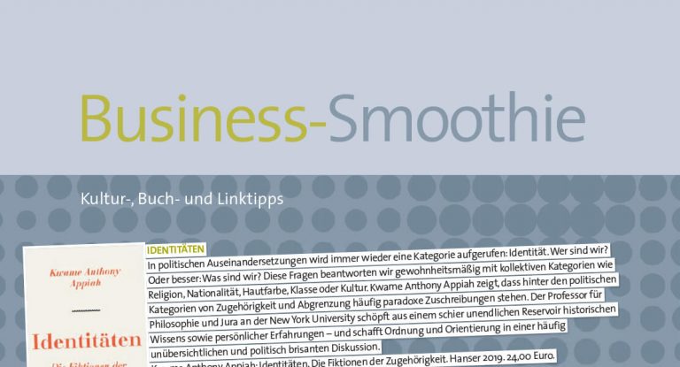 Business-Smoothie – Kultur-, Buch- und Linktipps