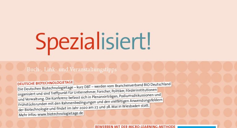 Spezialisiert! Buch-, Link- und Veranstaltungstipps
