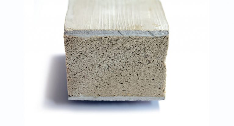 Sandwichelemente aus Holzschaum und Textilbeton