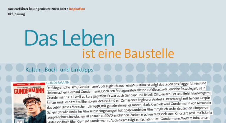 Das Leben ist eine Baustelle: Kultur-, Buch- und Linktipps