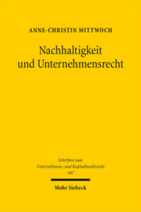 Cover Nachhaltigkeit und Unternehmensrecht
