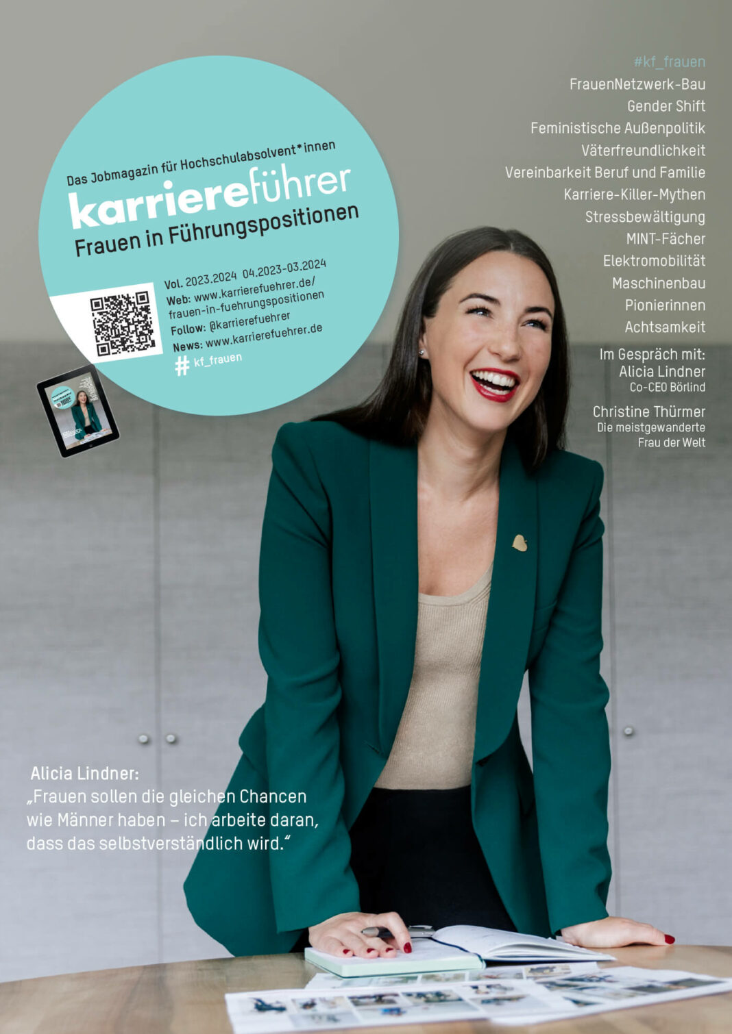 Cover karriereführer Frauen in Führungspositionen 2023-2024 Cover karriereführer Frauen in Führungspositionen 2023-2024