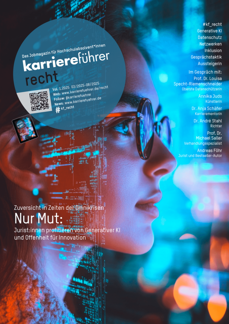 E-Paper karriereführer recht 1.2025 – Nur Mut: Jurist:innen profitieren von Generativer KI und Offenheit für Innovation
